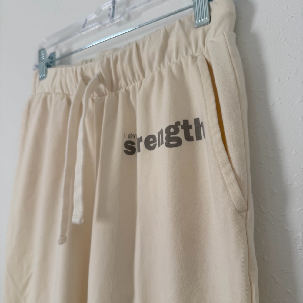 Peace Love World Cream Jogger